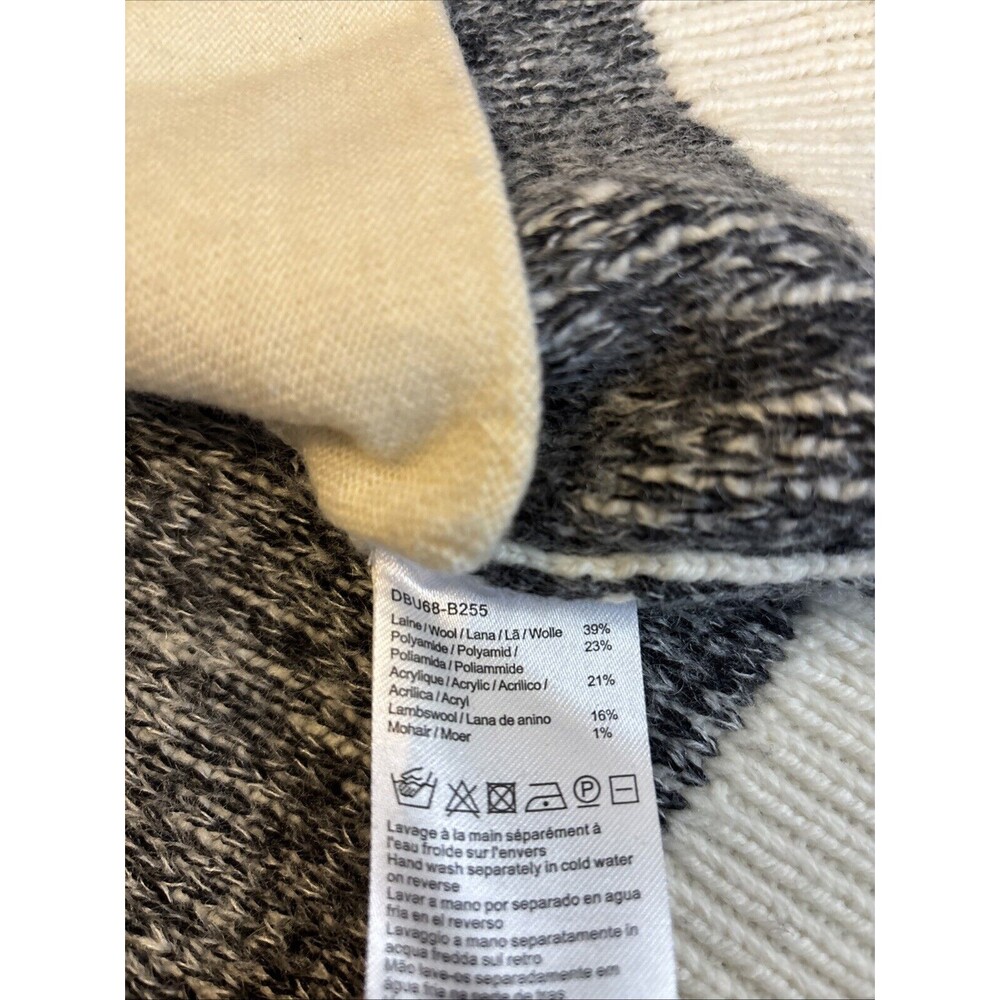 Gerard Darel PARIS Cardigan Womens 1 Open Front Knit Aztec Geometric - Picture 4 of 10